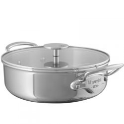 Mauviel M'cook Multi-Ply Niederer Bratentopf mit Glasdeckel