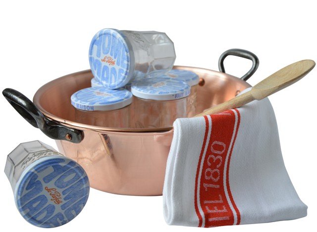 Baumalu Kupfer-Marmeladenschüssel - Made In France, Ø26,5cm, Konische Form Zum Marmelade Kochen