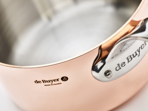 Kupferkasserolle innen Edelstahl