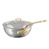 Mauviel 1830 - M cook 3512 Sauteuse bauchig mit Deckel, Bronzegriff - www.toepfeboutique.de