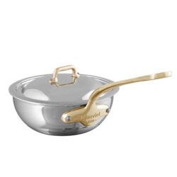 Mauviel 1830 - M cook 3512 Sauteuse bauchig mit Deckel, Bronzegriff - www.toepfeboutique.de