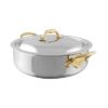 Mauviel M cook 3530 Niederer Bratentopf mit Deckel, Bronzegriffe - www.toepfeboutique.de