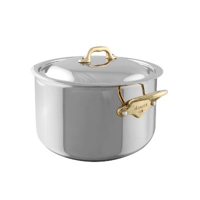 Mauviel M cook 3531 Bratentopf mit Deckel, Bronzegriffe - www.toepfeboutique.de