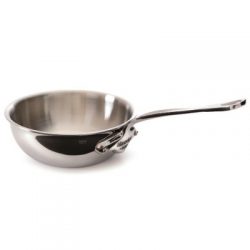 Mauviel M'cook 5212 Bauchige konische Sauteuse - Stieltopf - Edelstahlgriff