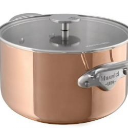 Mauviel M'150s Kupfer Koch-/Bratentopf mit GLAS-Deckel