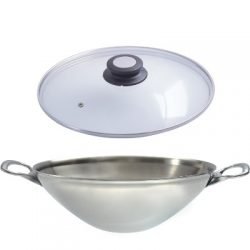 De Buyer Wok mit Glasdeckel