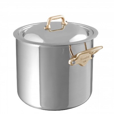 Mauviel M cook 3532.25 Hoher Kochtopf Suppentopf mit Deckel 24 cm Bronzegriffe - www.toepfeboutique.de