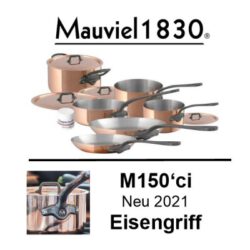 Mauviel 1830 M150ci Kupfer 1,5 mm Topf Set 10-teilig EISENGRIFFE - www.toepfeboutique.de