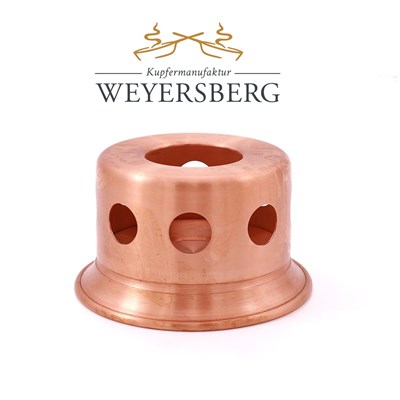 2521-10 Kupfermanufaktur Weyersberg_Kupfer-Stövchen mit Teelicht für Butterpfännchen, kleine Töpfchen und Pfännchen