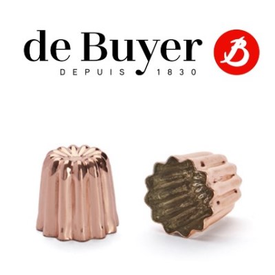 De Buyer 6820 Gezackte Kuchenform CANELÉS BORDELAIS aus verzinntem Kupfer - www.toepfeboutique.de