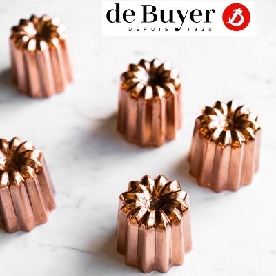 De Buyer 6820 Gezackte Kuchenformen CANELÉS BORDELAIS aus verzinntem Kupfer - www.toepfeboutique.de