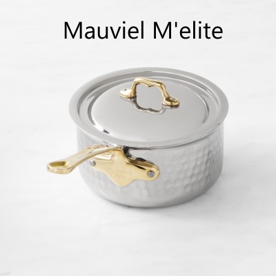 3570 Mauviel M'elite Kasserolle Bronzegriff mit Edelstahldeckel - www.toepfeboutique.de
