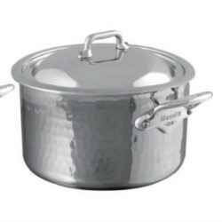 Mauviel 1830 M'elite 5275 Bratentopf mit Deckel Mehrschichtmaterial - Edelstahl gehämmert - www.toepfeboutique.de