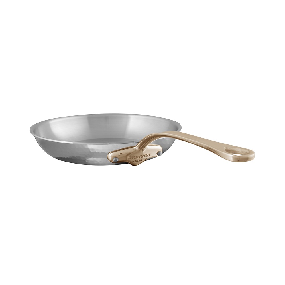 Mauviel 1830 M'elite B 3573 Runde Pfanne Mehrschichtmaterial gehämmert, Bronzegriff - www.toepfeboutique.de