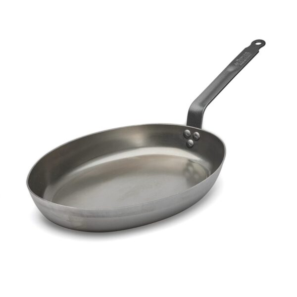 De Buyer Eisenpfanne oval Serie Carbone Plus fuer Induktion geeignet.