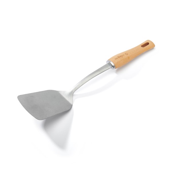De Buyer Pfannenwender Pfannenheber aus Edelstahl mit Holzgriff. Art.-Nr. 2701.05